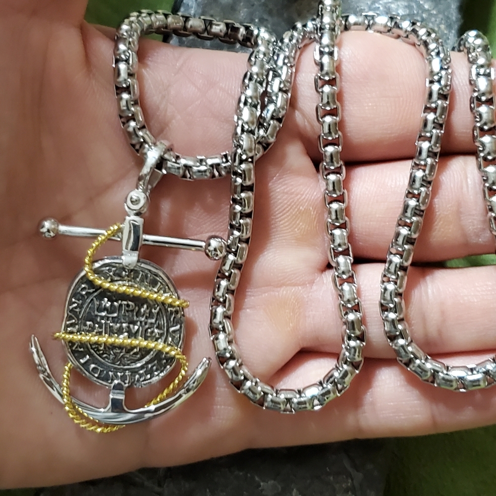 Atocha anchor coin with chain